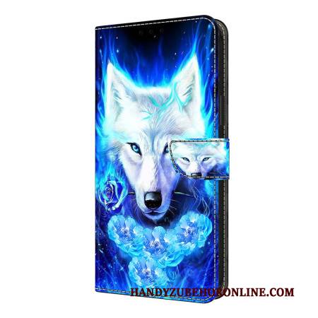 Lederhüllen Xiaomi Redmi Note 14 Pro 4g Weißer Wolf