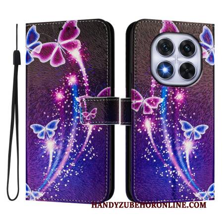 Lederhüllen Xiaomi Redmi Note 14 Pro Plus 5g Handyhülle Festliches Schmetterlingsmuster