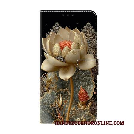 Lederhüllen Xiaomi Redmi Note 15 5g Goldener Lotus