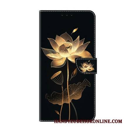 Lederhüllen Xiaomi Redmi Note 15 5g Goldener Lotus