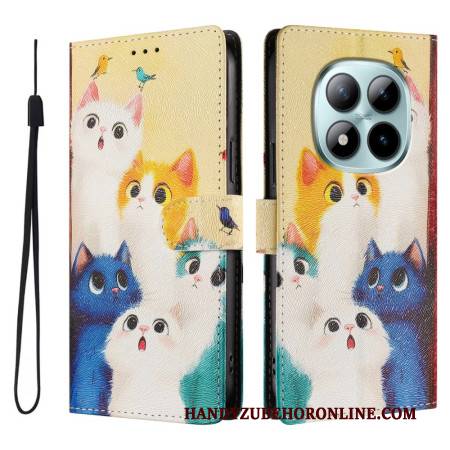 Lederhüllen Xiaomi Redmi Note 15 Pro Plus 5g Bunte Katzen
