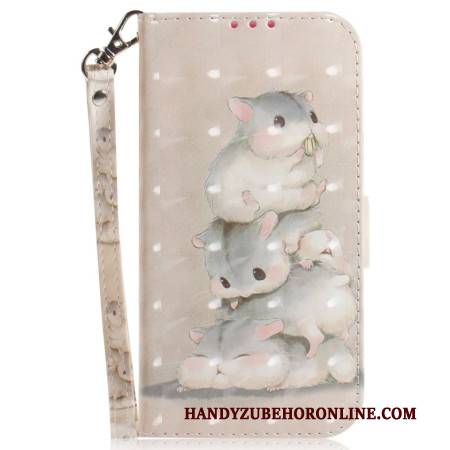 Lederhüllen Xiaomi Redmi Note 15 Pro Plus 5g Flor Hamster Mit Gurt