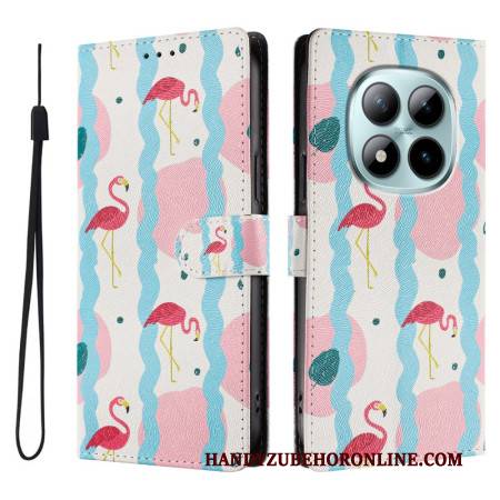 Lederhüllen Xiaomi Redmi Note 15 Pro Plus 5g Handyhülle Flamingos