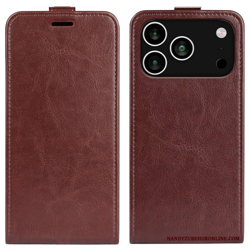 Lederhüllen iPhone 17 Pro Vertikales Klappcase