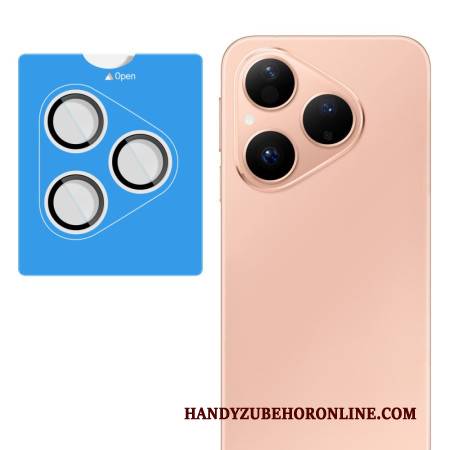 Linsenschutz Aus Gehärtetem Glas Für Huawei Pura 80 Mit Selbstpositionierendem Rahmen (schwarze Kreise)