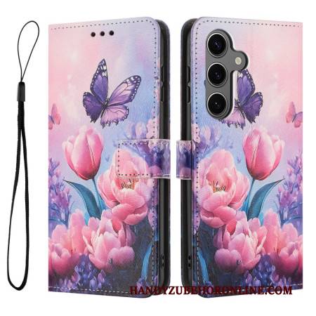 Samsung Galaxy S26 Plus Schmetterling Und Rosa Blumen