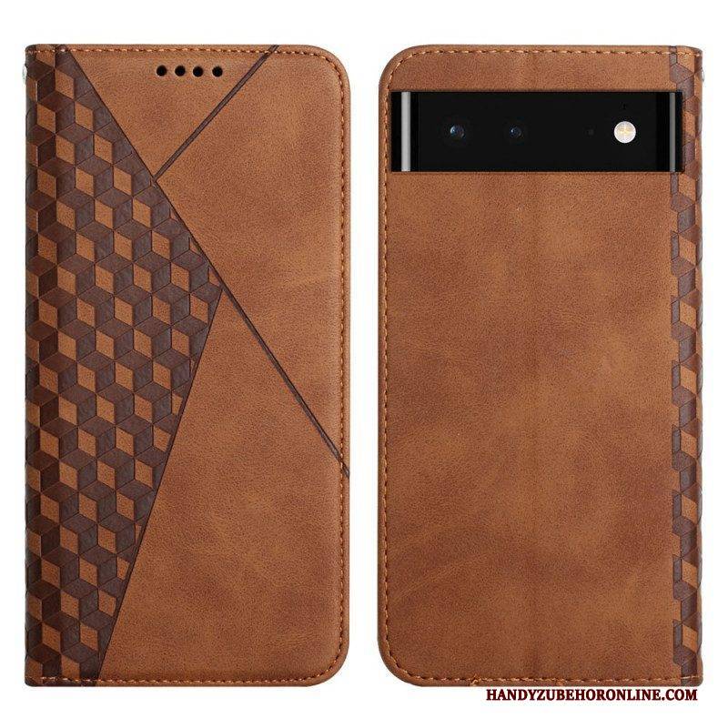 Schutzhülle Für Google Pixel 6 Flip Case Geo-ledereffekt