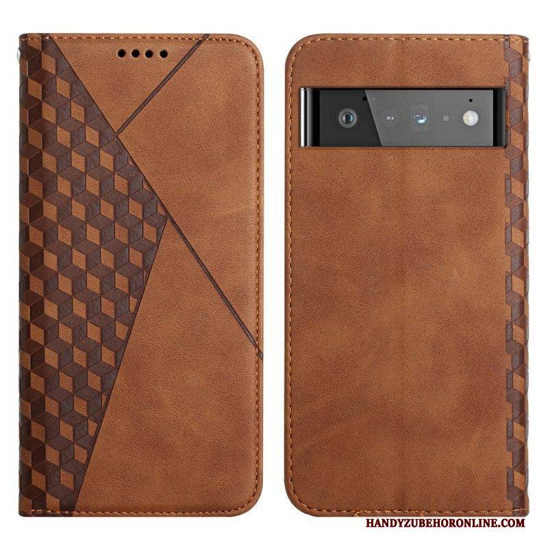 Schutzhülle Für Google Pixel 6 Pro Flip Case Geo-ledereffekt