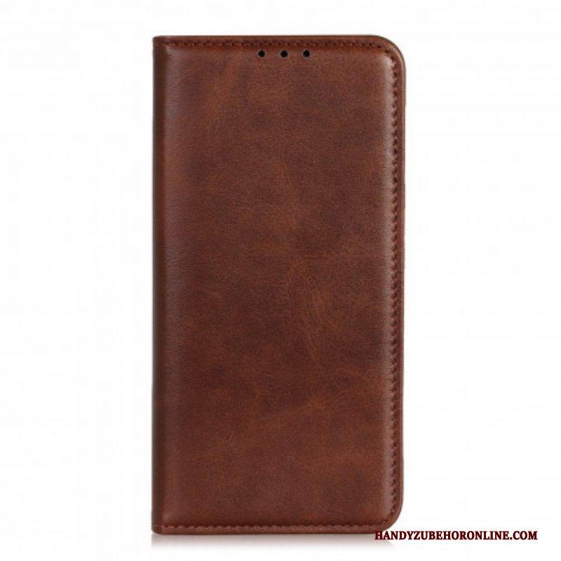 Schutzhülle Für Moto G60S Flip Case Mattes Spaltleder
