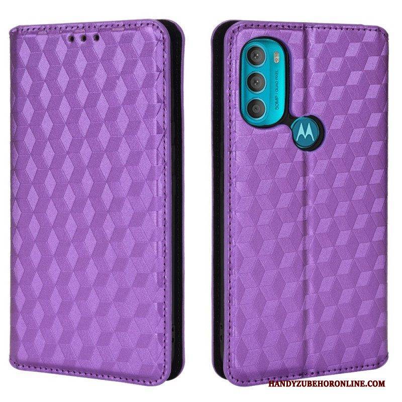 Schutzhülle Für Moto G71 5G Flip Case Diamant-ledereffekt