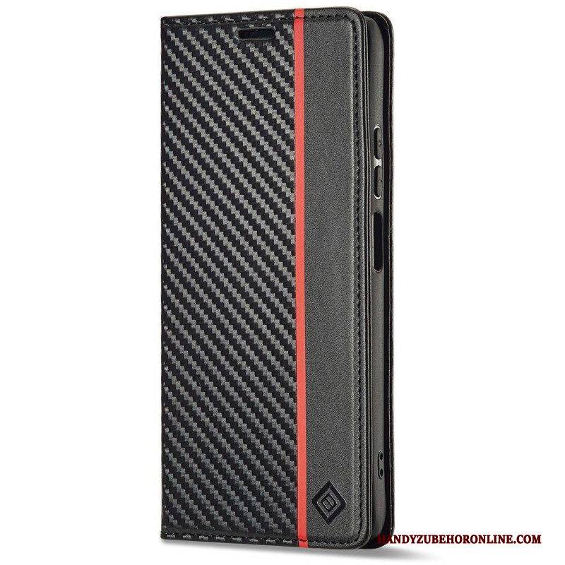 Schutzhülle Für Poco X4 Pro 5G Flip Case Kohlefaser Lc.imeeke