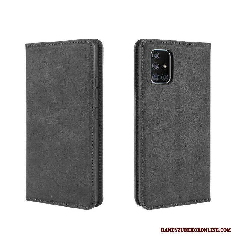Schutzhülle Für Samsung Galaxy A51 5G Flip Case Weicher Ledereffekt