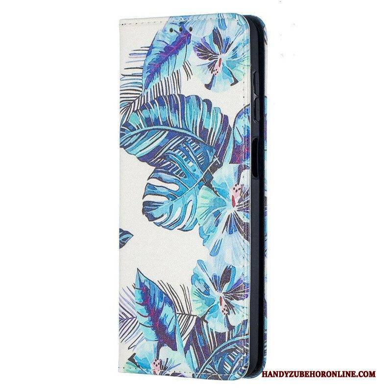 Schutzhülle Für Samsung Galaxy M12 / A12 Flip Case Blätter