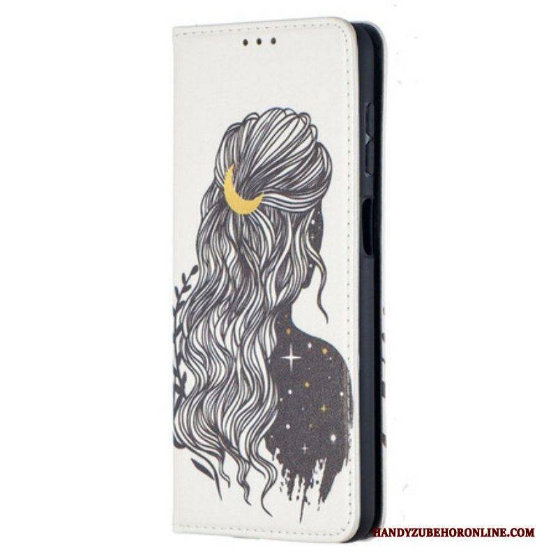 Schutzhülle Für Samsung Galaxy M12 / A12 Flip Case Schöne Haare