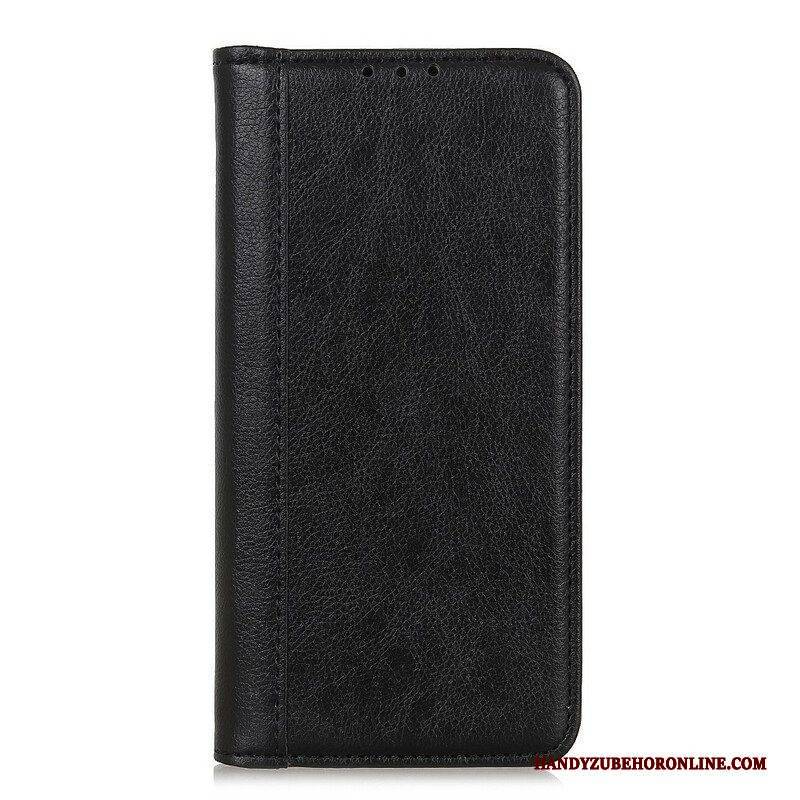 Schutzhülle Für Samsung Galaxy S21 5G Flip Case Eleganz Aus Gespaltenem Litschi-leder
