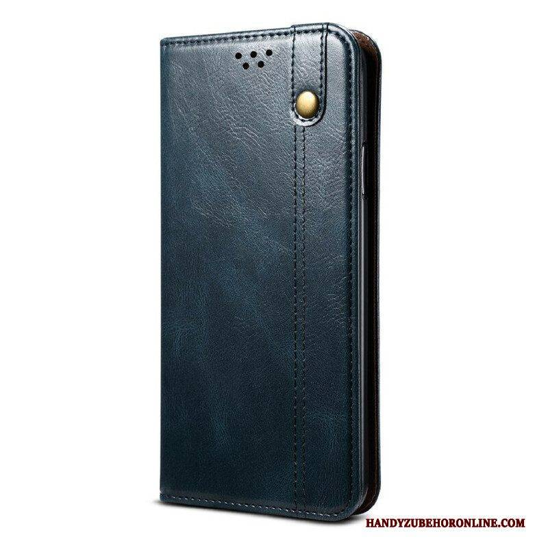 Schutzhülle Für Samsung Galaxy S21 FE Flip Case Gewachstes Kunstleder