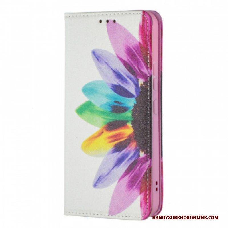 Schutzhülle Für Samsung Galaxy S22 5G Flip Case Aquarellblume