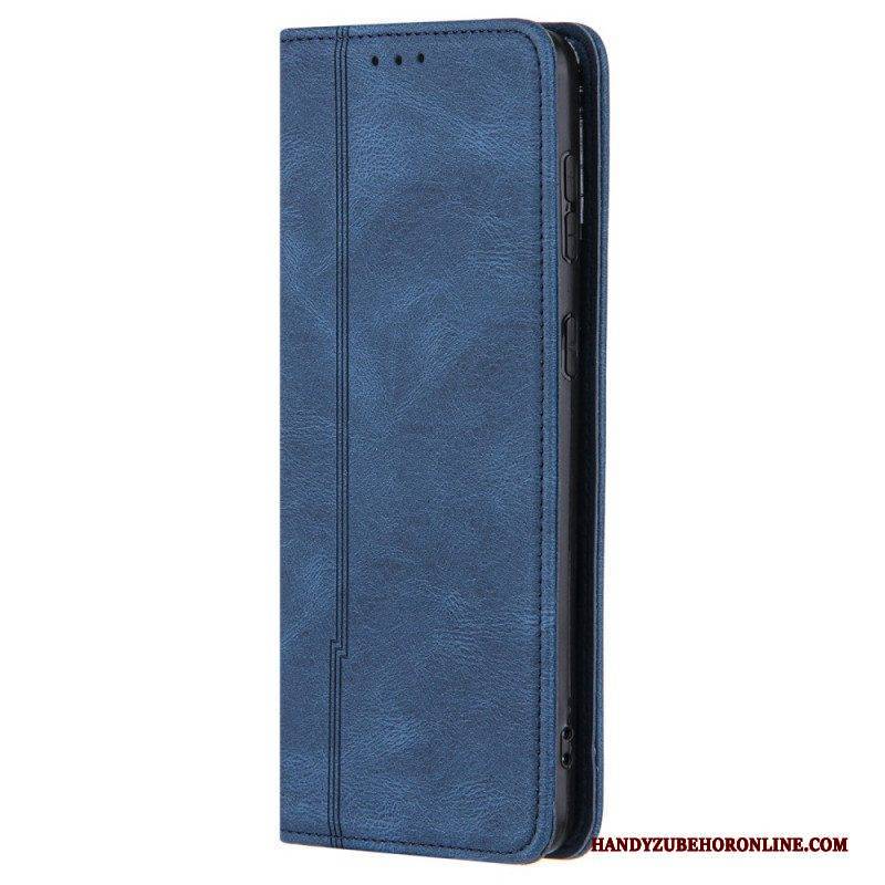 Schutzhülle Für Samsung Galaxy S22 5G Flip Case Stil Lederlinie