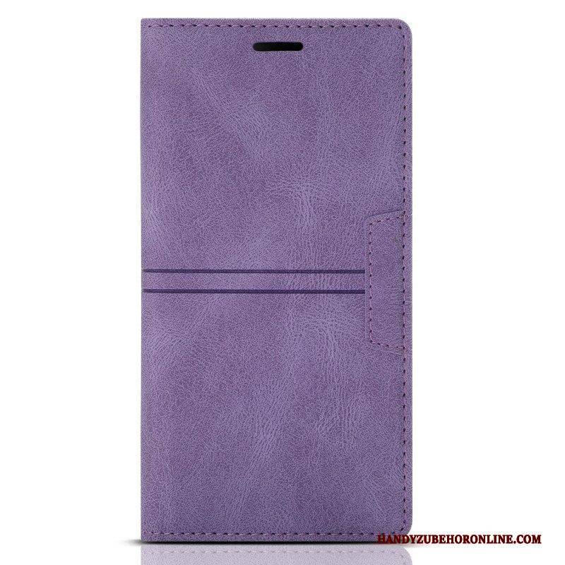 Schutzhülle Für Samsung Galaxy S22 5G Flip Case Stil: Ledernaht. Magnetverschluss