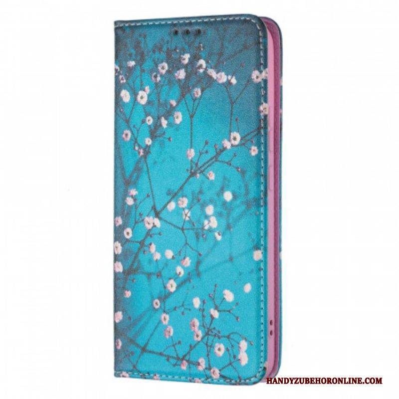 Schutzhülle Für Samsung Galaxy S22 Plus 5G Flip Case Blühende Zweige
