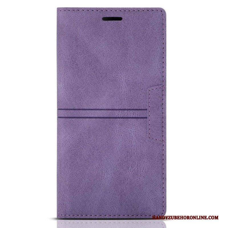 Schutzhülle Für Samsung Galaxy S23 5G Flip Case Stil: Ledernaht. Magnetverschluss
