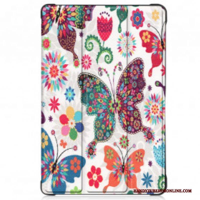 Schutzhülle Für Samsung Galaxy Tab A7 (2020) Verbesserte Schmetterlinge Und Blumen