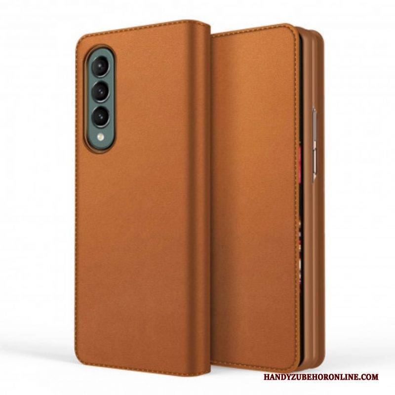 Schutzhülle Für Samsung Galaxy Z Fold 3 5G Flip Case Hautberührendes Spaltleder