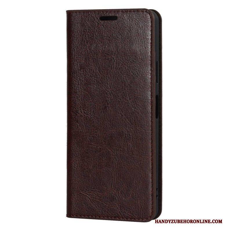 Schutzhülle Für Sony Xperia 10 IV Flip Case Echtes Leder