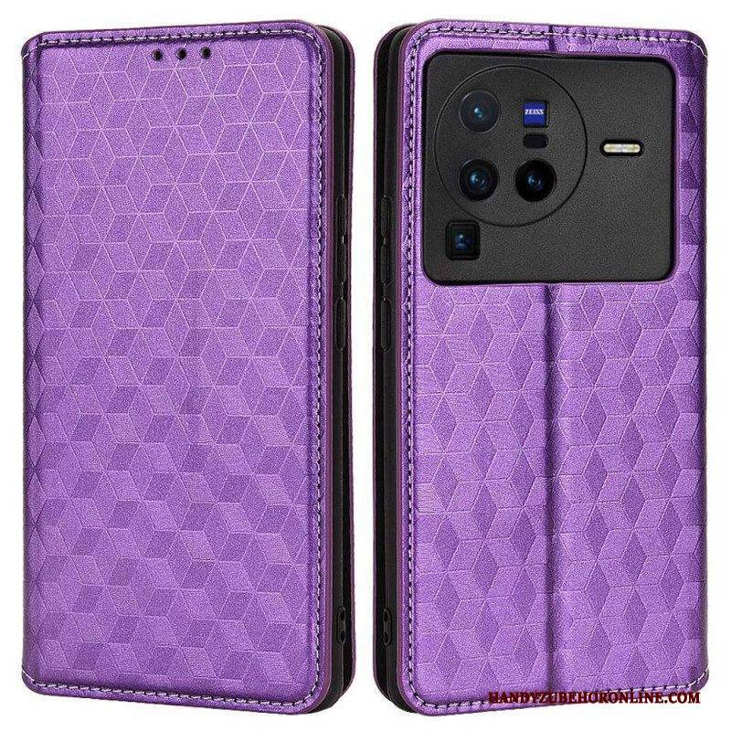 Schutzhülle Für Vivo X80 Pro Flip Case 3d-würfel