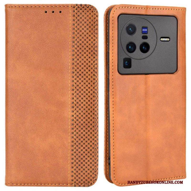 Schutzhülle Für Vivo X80 Pro Flip Case Stilisiert