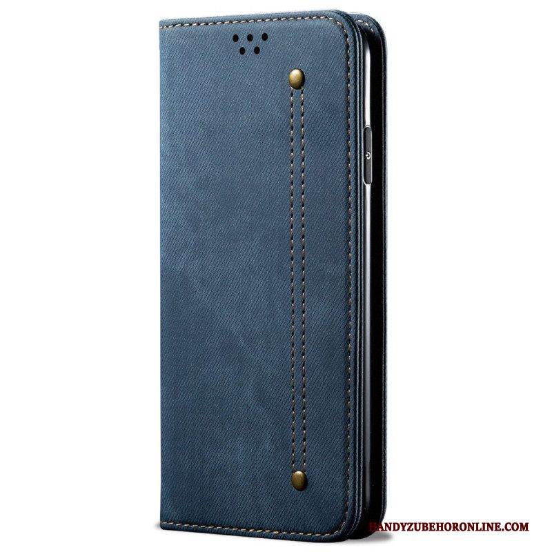 Schutzhülle Für Vivo Y16 Flip Case Denim-stoff