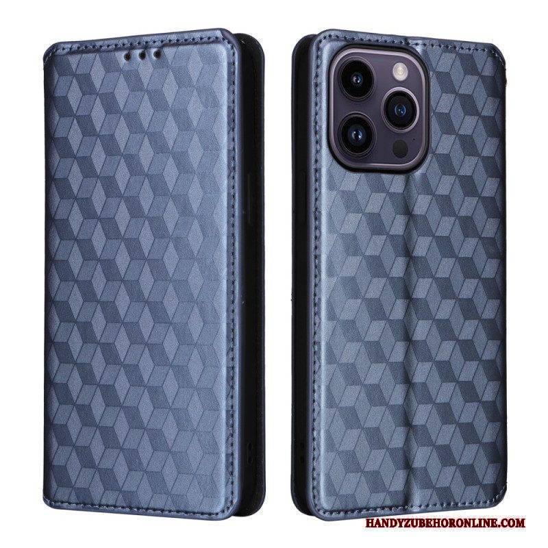 Schutzhülle Für iPhone 15 Flip Case 3d-würfel