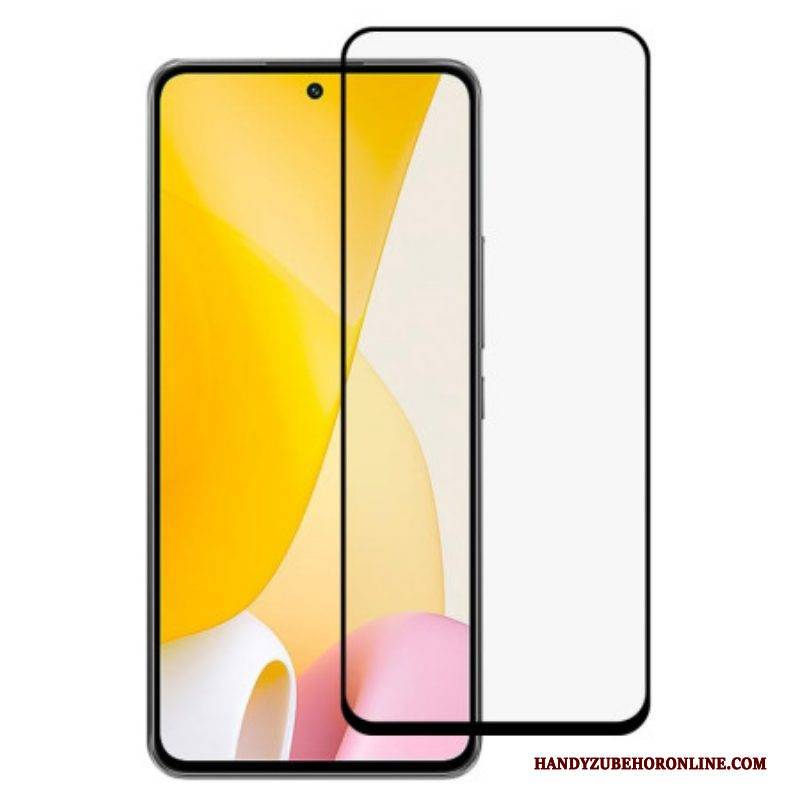 Xiaomi 12 Lite Black Contours Displayschutzfolie Aus Gehärtetem Glas